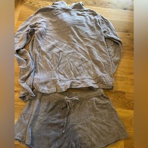 Barefoot Dreams Sweatshirt/Short Set